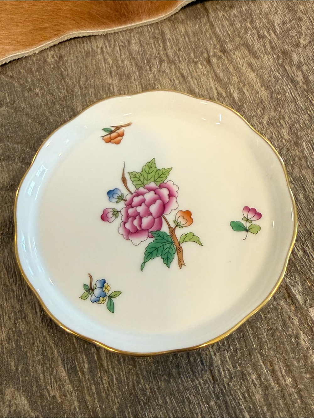 Collectible Herend Hungary Fine European Porcelain Small Trinket Dish - Picture 5 of 11